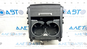 Бокс карман центральной консоли с подстаканниками Mercedes W167 GLE 350 450 20-26 с накладкой под темное дерево, царапины
