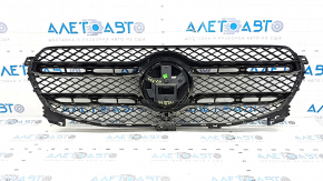 Решетка радиатора в сборе grill Mercedes W167 GLE 350 450 20-23 под радар и камеру, с эмблемой, песок, сломано крепление