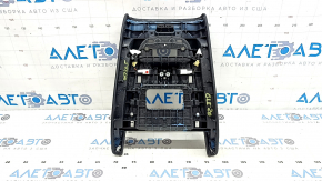 Ornamente console centrale superioare pentru Mercedes W167 GLE 350 450 20-23, piele neagră cu crom, cu iluminare din spate, zgârieturi, inserție spartă, necesită curățare