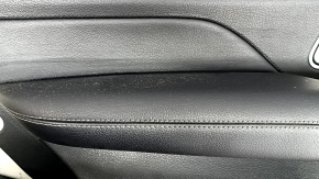 Обшивка двери карточка задняя левая Mercedes W167 GLE 350 450 20-26 кожа черная, с подсветкой нерабочей, подлокотник кожа черная, вставка под серое дерево, Burmester, без шторки, с ручкой, контакт с в