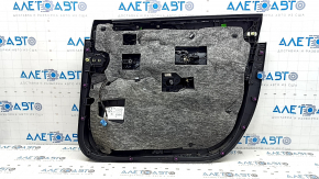 Обшивка двери карточка передняя левая Mercedes W167 GLE 350 450 20-26 кожа черная, с подсветкой нерабочей, подлокотник кожа черная, вставка под серое дерево, Burmester, с ручкой, контакт с водой, цар