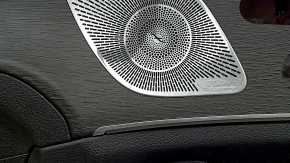 Ornamente ușă, față dreapta, Mercedes W167 GLE 350 450 20-24, piele neagră, cu iluminare din spate, cotieră din piele neagră, inserție din lemn, Burmester, cu mâner, zgârieturi