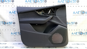 Panou ușă stânga față negru pentru Audi Q7 16-19, inserție din piele neagră, cotieră din piele neagră