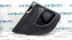 Обшивка двери карточка задняя левая Ford Escape MK4 23-26 черная, под пищалку, подлокотник кожа черная, с ручкой, царапины, потерта