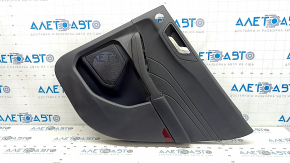 Panou decorativ ușă negru, spate dreapta Ford Escape MK4 23-25, cotiera din piele neagră, cu mâner