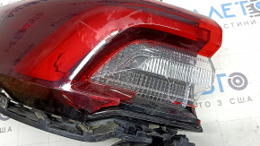 Фонарь внешний крыло левый Ford Escape MK4 23-26 LED, надломаны крепления, нет части крепления, разбито стекло, в клее, трещины, царапины