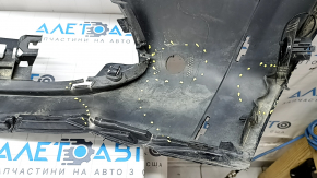 Бампер передний голый Mercedes W167 GLE 350 450 20-23 под парктроники, черный, примят, трещины, сломаны крепления, незаводские отверстия