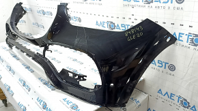 Бампер передний голый Mercedes W167 GLE 350 450 20-23 под парктроники, черный, примят, трещины, сломаны крепления, незаводские отверстия