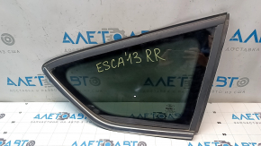 Форточка глухое стекло задняя правая Ford Escape MK3 13-19 хром, царапины на стекле