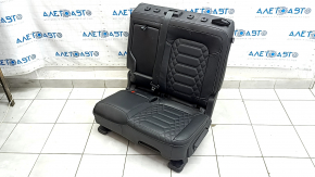 Заднее сидение левое Ford Escape MK4 23-26 без airbag, механическое, кожа черная, с перфорацией, с подлокотником, с ремнем, примято