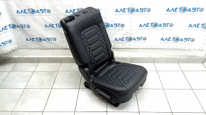 Banchetă spate dreapta pentru Ford Escape MK4 2023-2024 fără airbag, combinație piele + stofă, neagră cu cusături roșii, glisiere ruginite, îndoite