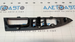 Накладка управления стеклоподъемниками передняя левая Ford Fusion mk5 13-20 черный глянец, затерта