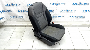 Пассажирское сидение Nissan Rogue 21-22 без airbag, механическое, ткань черно-серая US built, примято, под химчистку