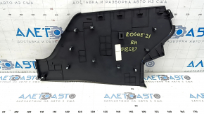 Накладка центральной консоли правая Nissan Rogue 21-26 черная, царапины, потерта