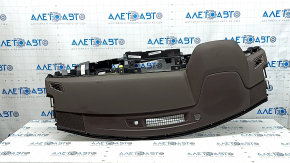 Торпедо передняя панель с AIRBAG Nissan Rogue 21-23 коричневая US built, с накладками, царапины, потертости, сломано крепление
