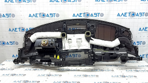 Торпедо передняя панель с AIRBAG Nissan Rogue 21-23 коричневая US built, с накладками, царапины, потертости, сломано крепление