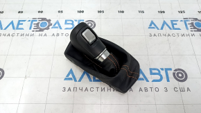 Ручка КПП Honda CRV 23-26 HEV кожа черная с оранжевой строчкой, с кожухом, царапины