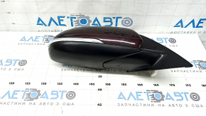 Зеркало боковое правое в сборе Kia Optima 16-18 5 пинов, поворотник, бордовое, царапины