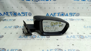Ansamblu oglindă retrovizoare dreapta BMW 3 G20 19-24, 5 pini, semnalizare, încălzită, BSM, Shadow-Line, neagră, etanșare uscată