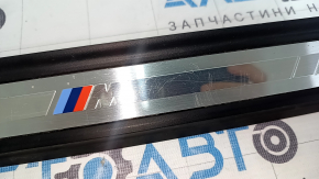 Ornament prag exterior față dreapta pentru BMW 3 G20 19-24, cromat, inscripție M, zgârieturi