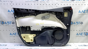 Panou decorativ ușă, față dreapta, Toyota Prius 50 16-22, negru cu inserție gri, cu cotieră, zgârieturi