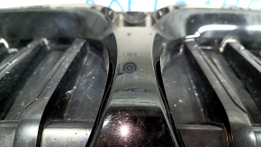 Решетка радиатора grill в сборе BMW 3 G20 19-22 с жалюзи, черный глянец, без камеры, песок, надломаны крепления