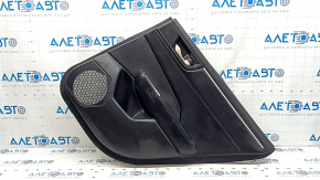 Panou ornamental ușă spate dreapta Honda Clarity 18-21 USA negru, inserție piele, ornament cromat, cu mâner, zgârieturi, îndoit