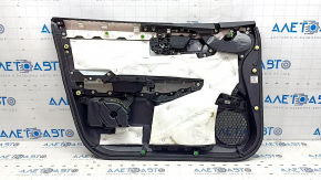 Panou ușă față dreapta pentru Honda Clarity 18-21 SUA, negru, inserție din piele, garnitură cromată, cu mâner, zgârieturi, urme de lovire, pată