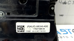 Управление мультимедиа с климат-контролем Ford F150 15-20 черное, с кнопками отключения стабилизации и аварийки с автостоп, отсутствует ручка, царапины, под чистку
