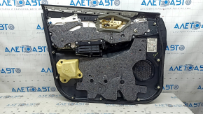 Panou ușă dreapta față pentru Lexus NX200t NX300h 15-17, piele neagră cu inserții bej, ornamente din lemn, cotieră din piele neagră, zgârieturi