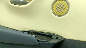 Panou ușă spate stânga pentru Lexus NX200t NX300h 15-17, negru cu inserție bej, cotieră din piele neagră, scaun cu memorie, ornamente din lemn, necesită curățare, zgârieturi, lovituri