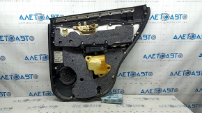 Panou ușă spate stânga pentru Lexus NX200t NX300h 15-17, negru cu inserție bej, cotieră din piele neagră, scaun cu memorie, ornamente din lemn, necesită curățare, zgârieturi, lovituri