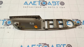 Накладка управления стеклоподъемником передним левым Ford Escape MK3 13-19 бежевая структура с хром ручкой, надлом крепления