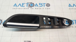 Накладка управления стеклоподъемником передним левым Ford Escape MK3 13-19 черная структура с хром ручкой, надлом крепления