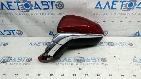 Ansamblu oglindă retrovizoare stânga pentru Lexus NX200t NX300h 15-17, 13 pini, semnalizator, reglare automată a intensității luminii, încălzit, BSM, roșu, zgârieturi pe plastic