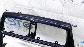 Накладка торпеды центральная Toyota Prius 50 19-22 глянец черная, без дефлектора и кнопки, царапины, сломано крепление