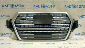 Решетка радиатора grill в сборе Audi Q7 16-19 серая