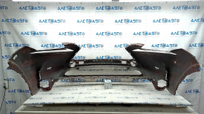 Бампер передний голый Lexus NX200t NX300h 15-17 base под парктроники, без омывателя фар, красный, тычки, песок, царапины, потертости
