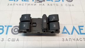 Управление стеклоподъемником передним левым VW Jetta 11-18 USA черное, 4 auto, стерта краска на кнопке