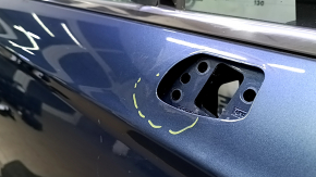 Дверь в сборе передняя правая Ford Fusion mk5 13-20 hybrid, keyless, синий FT, примята