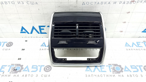 Дефлектор воздуховода центральной консоли с накладкой BMW X5 G05 19-26 черный глянец под 4 зонное управление, царапины