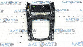 Накладка центральной консоли BMW X5 G05 19-26 под дерево Fineline Stripe, с подсветкой, царапины, сломано крепление, скол