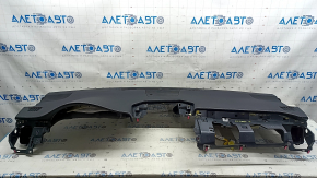 Торпедо передняя панель с AIRBAG Lexus NX200t NX300h 15-17 кожа, черная с белой строчкой, без проекции, без каркаса