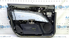 Ornamente ușă dreapta față Ford Fusion mk5 17-20, titan, negru cu inserție din piele neagră, cotieră din piele, ornament grafit