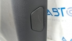 Ornamente ușă, față dreapta, BMW X5 G05 19-23, piele neagră/Canberra-bej, inserție din lemn Fineline Stripe, cotieră din piele bej, cu mâner și suprapuneri, cu iluminare din spate, îndoită, zgârieturi