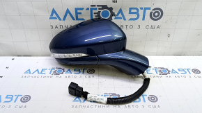 Зеркало боковое правое в сборе Ford Fusion mk5 19-19 12 пинов, поворотник, подогрев, подсветка, BSM, синее