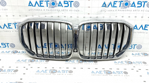 Решетка радиатора grill BMW X5 G05 19-23 хром, под камеру, песок