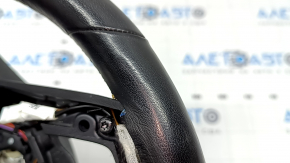 Руль голый BMW X5 G05 19-26 кожа черная с подогревом, с лепестками, Sport, царапины, примятости, под чистку
