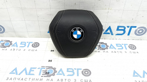 Подушка безопасности airbag в руль водительская BMW X5 G05 19-26 кожа черная, царапины