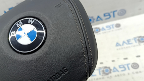 Подушка безопасности airbag в руль водительская BMW X5 G05 19-26 кожа черная, царапины